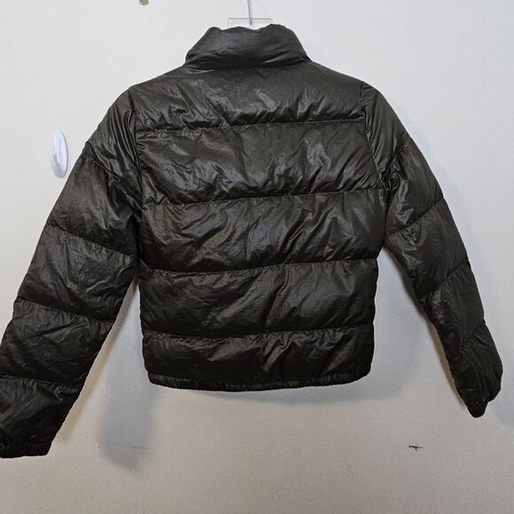 J. Crew Down Filled Full Zip Puffer Coat Nylon Jacket 31405 Women's Olive Green - Picture 4 of 6